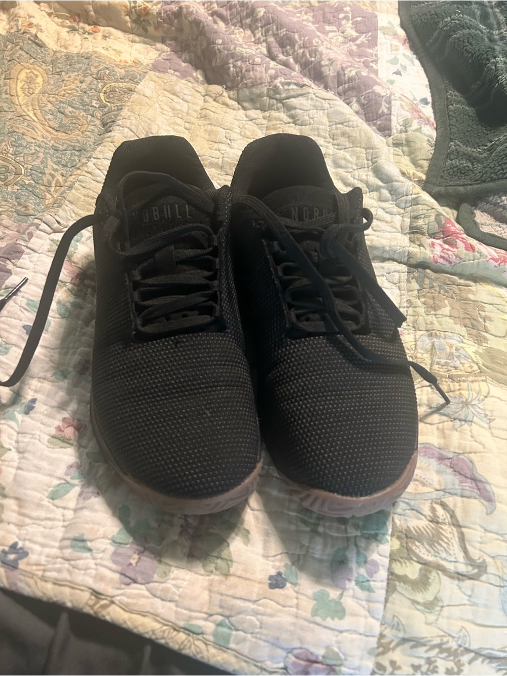 NOBULL Black Knit Training Sneakers with Gum Sole